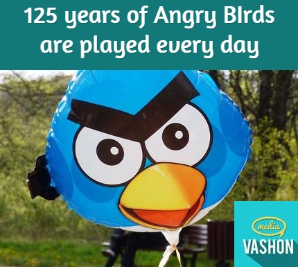 125 years of Angry Birds are played every day